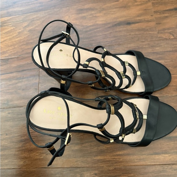 Kate Spade Black Strappy Dress Sandals-Elegant Party-Size11 - Picture 5 of 13